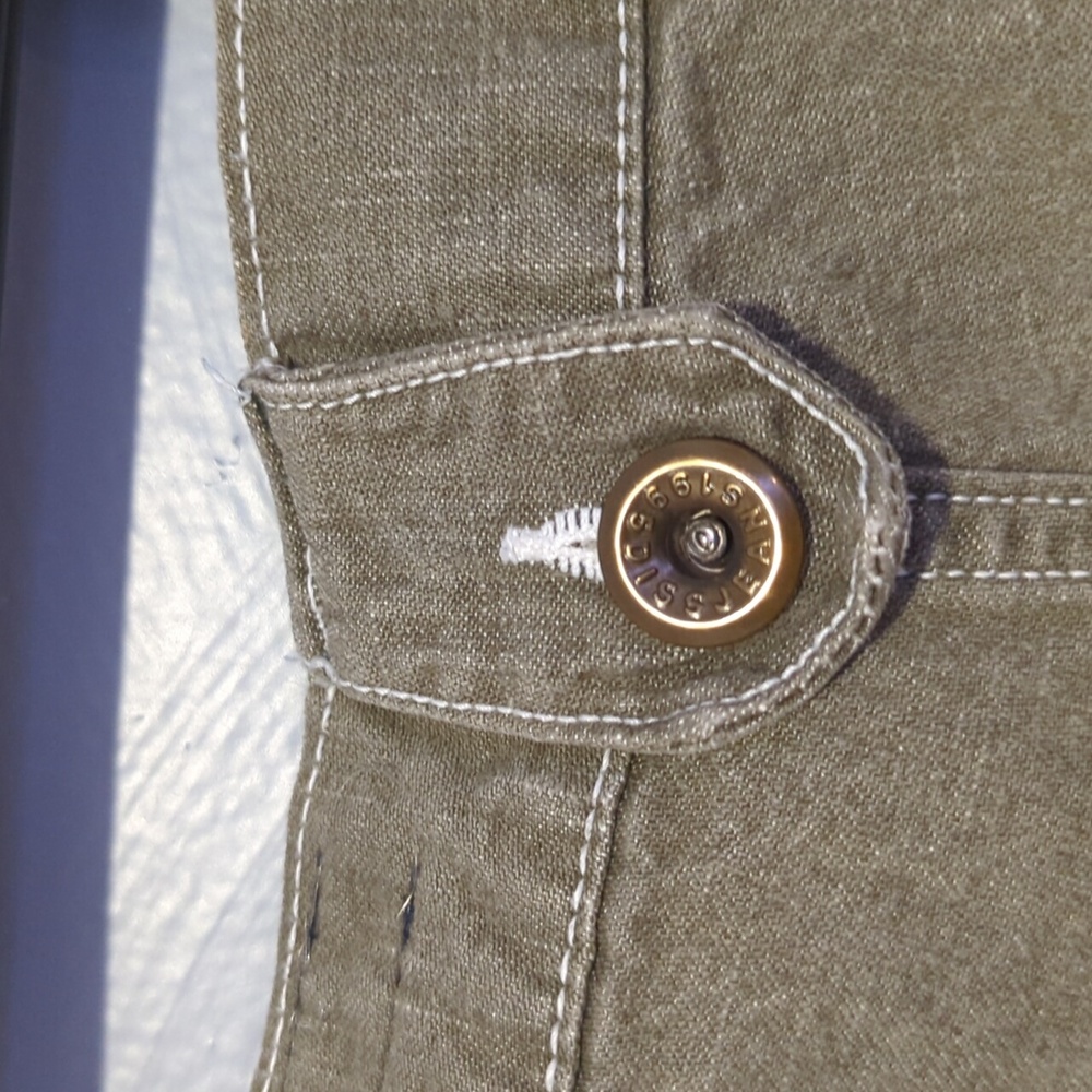 FUBU Platinum Olive Cargo Shorts Fat Albert Dumb Donald Emb.Pocket Patch 42 - Picture 5 of 12